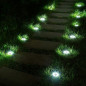 12PK 8 LED Solar Power Buried Light Under Ground Lamp Outdoor Way Garden Deck