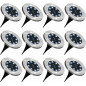 12PK 8 LED Solar Power Buried Light Under Ground Lamp Outdoor Way Garden Deck