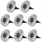 8 x 8LED Solar Power Buried Light Under Ground Outdoor Path Decking Lamp B-White