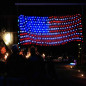 Flag Lights 420 LED American Flag Net String Light Hanging Garden Yard Decor