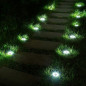 4 x 8LED Solar Power Buried Light Under Ground Outdoor Path Decking Lamp B-White