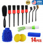 14pcs Car Wheel Brush Set Detailing Kit for Automotive Tire Rim Cleaning Brush