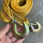 3Tons Car Tow Cable Towing Strap Rope with Hooks Emergency Heavy Duty 13 FT