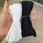 10Yards 1/4 Inch BLACK WHITE Elastic Band Trim for DIY Face Masks