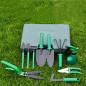 10PC Gardening Tool Set Kits Plant Yard Garden DIY Rake Shovel Spray Bottle Case