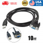 USB 10 FT DB9 9Pin Female to USB 2.0 For Zebra DS457 Fixed Mount Scanner cable