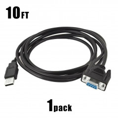 USB 10 FT DB9 9Pin Female to USB 2.0 For Zebra DS457 Fixed Mount Scanner cable