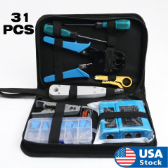 Rj45 Crimping Tool Kit Set For CAT5/CAT6 Lan Cable Tester Network Repair Tools