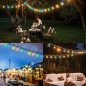 50 LED String Light Garden Path Yard Decor Lamp Outdoor Solar Powered 23 Feet