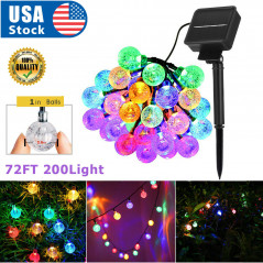 23 Feet 200 LED String Light Garden Path Yard Decor Lamp Outdoor Solar Powered