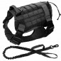 Tactical K9 Training Molle Dog Military Adjustable Nylon Vest Harness +Leash