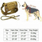 Tactical K9 Training Molle Dog Military Adjustable Nylon Vest Harness +Leash