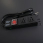 New 6FT 2 Outlets Plug AC Wall Power Strip PDU 15A 120V Single-Phase