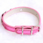 Jeweled Dog Bone PU Faux Leather Collar Dog Cat Small XS S M Adjustable