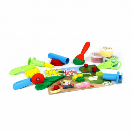 Green Toy Tool Essentials Dough Set 11-piece Play-Doh, Modeling Clay