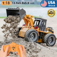 HUINA Remote Control Wheeled Front Loader 6 Channel 2.4Ghz RC Bulldozer Truck