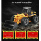 HUINA Remote Control Wheeled Front Loader 6 Channel 2.4Ghz RC Bulldozer Truck