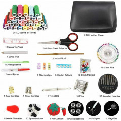 183Pc Sewing Kit Measure Scissor Thimble Thread Needle Storage Box Travel Set