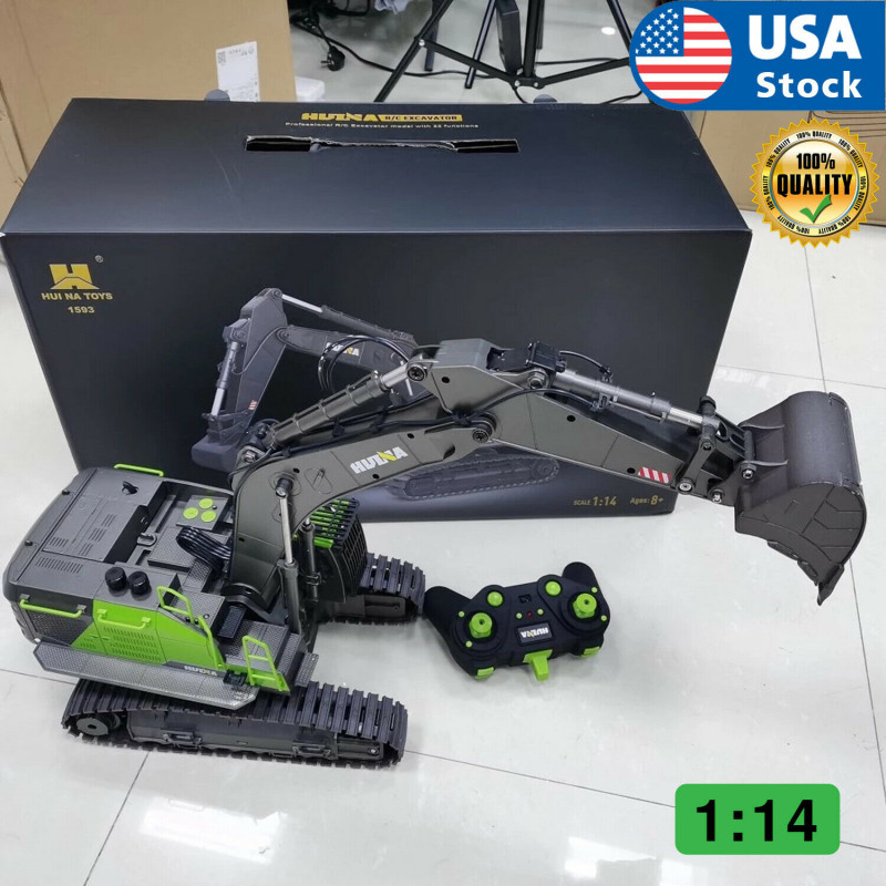 1:14 Scale 22CH Huina 1593 RC Excavator Construction Vehicle Toys For Boys