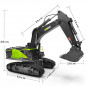 1:14 Scale 22CH Huina 1593 RC Excavator Construction Vehicle Toys For Boys