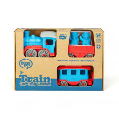 Green Toys Push Along Train Toy BPA Free 100% Recycled Eco Friendly Train, Blue