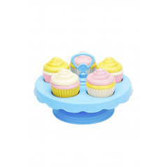 GREEN TOYS Cupcake  Play Food Set with Display Stand BPA Free Eco Friendly Toy