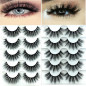 20 Pair 3D Natural Bushy Cross False Eyelashes Mink Hair Eye Lashes Black