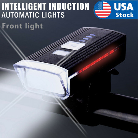 USB Rechargeable LED Bicycle Headlight Bike Head Light Front Rear Lamp Cycling