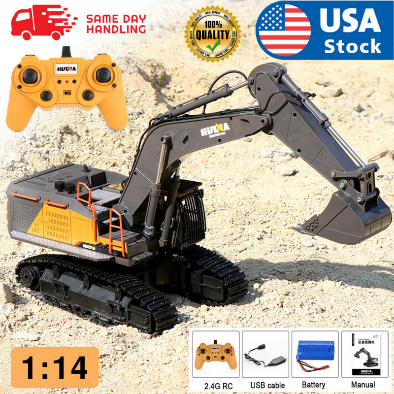 Huina 1592 22 Channel RC Excavator 1:14 Upgraded Metal Bucket - Latest Model