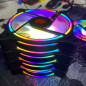 3-Pack Black Frame 120mm RGB LED PC Computer Case Cooling Fan Quiet Colorful