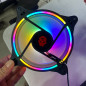 3-Pack Black Frame 120mm RGB LED PC Computer Case Cooling Fan Quiet Colorful