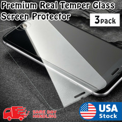 3x Premium Real Temper Glass Screen Protector for Apple iPhone 6s/6Plus/7/8 Plus