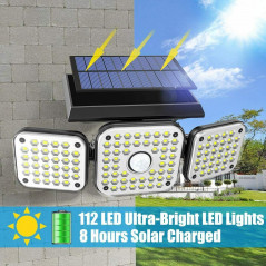 1-2Pack Solar Lights Motion Sensor, Security LED Waterproof Adjustable head