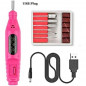 Electric Nail File Art Drill File Acrylic Manicure Pedicure Portable Machine Kit