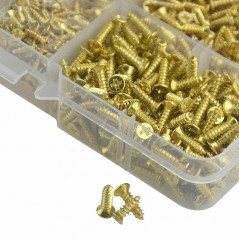 1200pcs M2 Flat Head Self Tapping Screws Countersunk Cross Tapping Screws Set