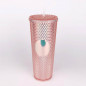 24oz Diamond Durian Double Wall Tumbler Pool Beach Cup with Straw Coffee Cold US