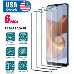 6PCS For Samsung Galaxy A10 A20 A50 Tempered Glass Screen Protector NEW