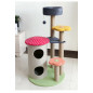 43" Multi-Level Cat Tree with Kitten House Condo Furniture Scratching Post