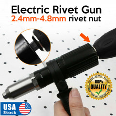 Professional Electric Rivet Nut Gun Adaptor Insert Cordless Power Drill Tool Kit