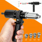 Professional Electric Rivet Nut Gun Adaptor Insert Cordless Power Drill Tool Kit