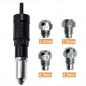 Professional Electric Rivet Nut Gun Adaptor Insert Cordless Power Drill Tool Kit