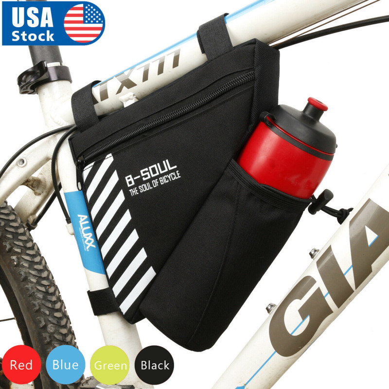 Triangle Cycling Bicycle Bike Bag Front Tube Frame Bottle Bag Mountain Pouch