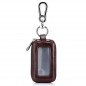 Genuine Leather Car Key Chain Ring Dual Holder Pouch Case Organizer Bag Wallet