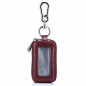 Genuine Leather Car Key Chain Ring Dual Holder Pouch Case Organizer Bag Wallet