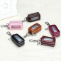 Genuine Leather Car Key Chain Ring Dual Holder Pouch Case Organizer Bag Wallet