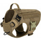 Tactical Police K9 Training Dog Harness Military Adjustable Nylon Vest Leash