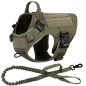 Tactical Police K9 Training Dog Harness Military Adjustable Nylon Vest Leash