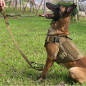 Tactical Police K9 Training Dog Harness Military Adjustable Nylon Vest Leash