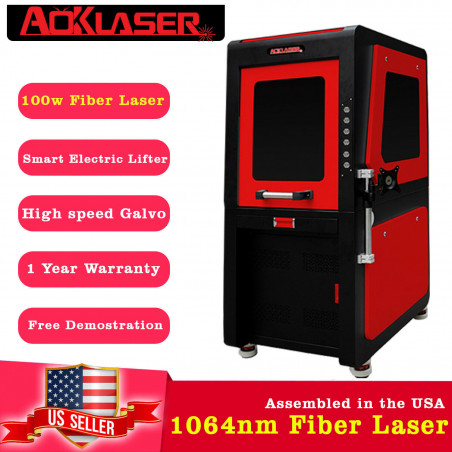 AOK LASER  100w Fiber Laser Marking Machine Laser engraver/Cutter 1064nm