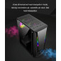 Destroyer ATX Mid Tower Desktop PC Gaming RGB Computer Case Acrylic Black W/FANS